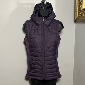 The North Face XS Dark Purple Puffer Mashup Hooded Polyester Vest
